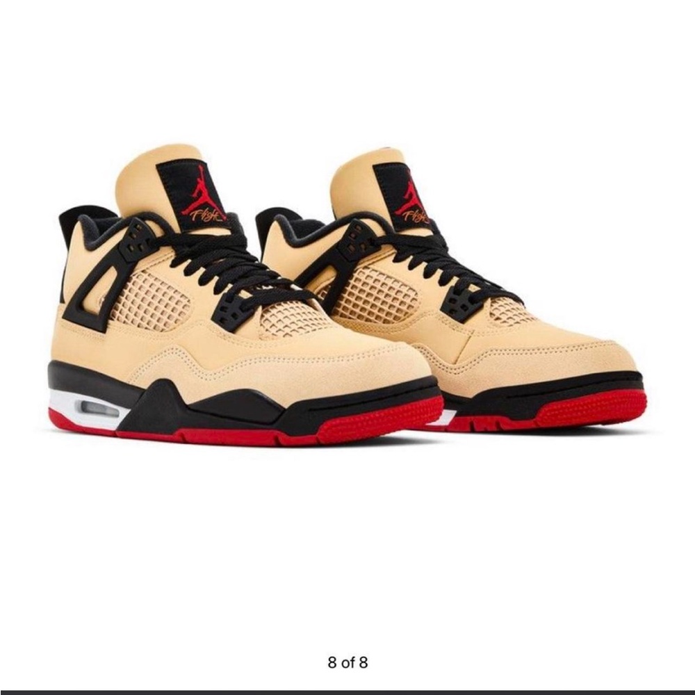 Air Jordan 4 Retro GS ‘Pizza’ Sneakers - Wheat/Black/Red
